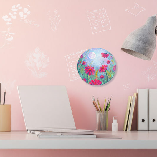 Dreamy Cosmos - 8 Inch Round Original Painting