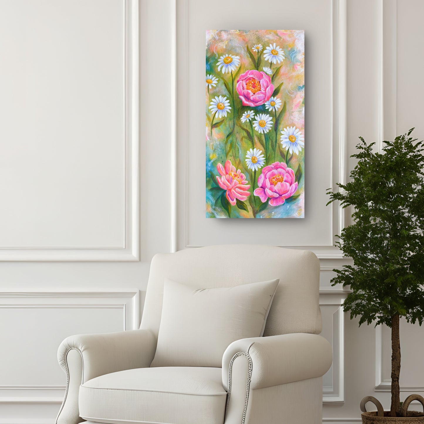 Dreaming in Petals - 12x24 Inches on Canvas