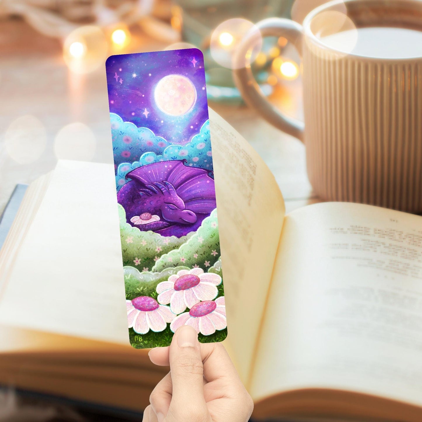 Sleeping in the Wildflowers Dragon Bookmark