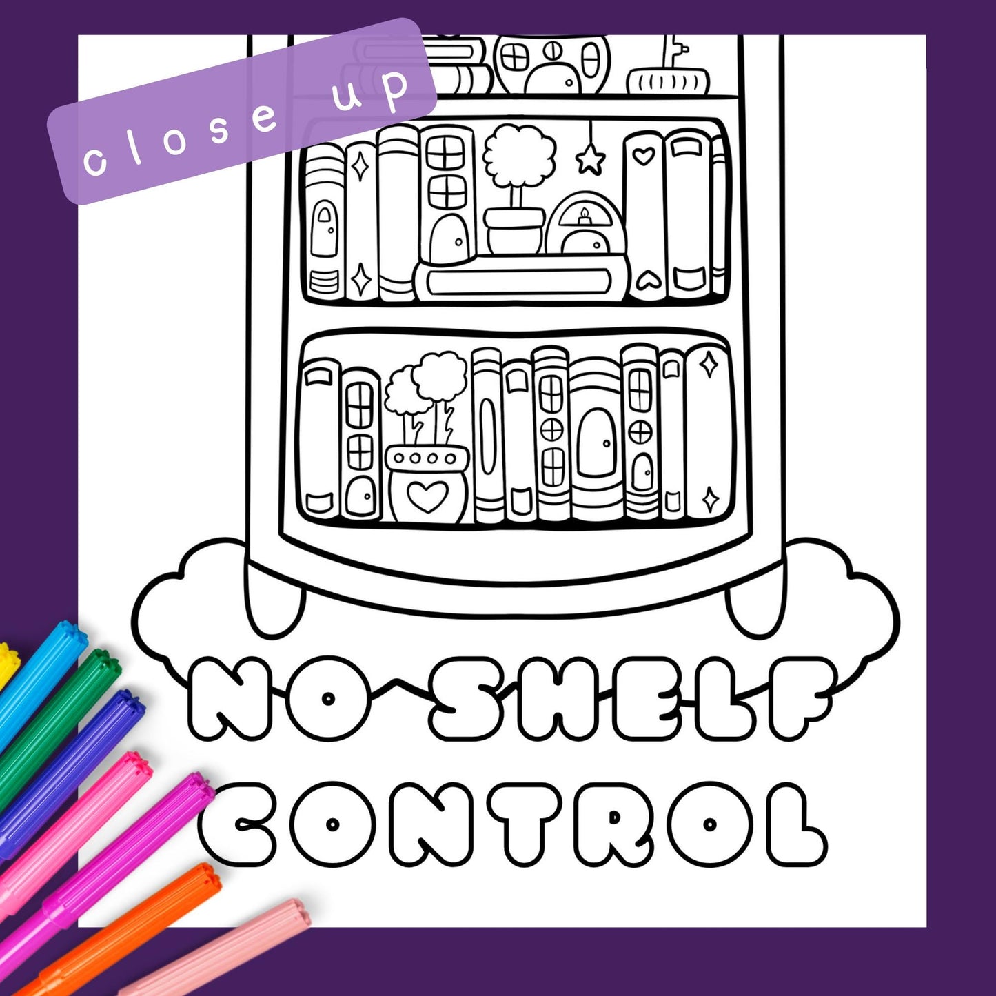📚 No Shelf Control Coloring Page Download