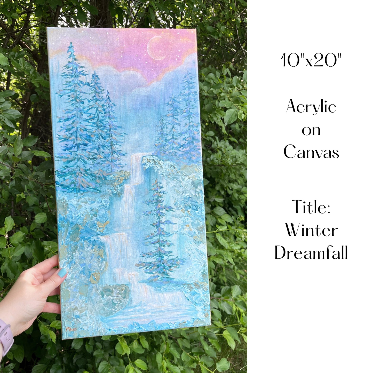 Winter Dreamfall - 10x20 Inches on Canvas