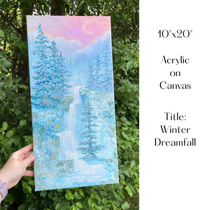 Winter Dreamfall - 10x20 Inches on Canvas