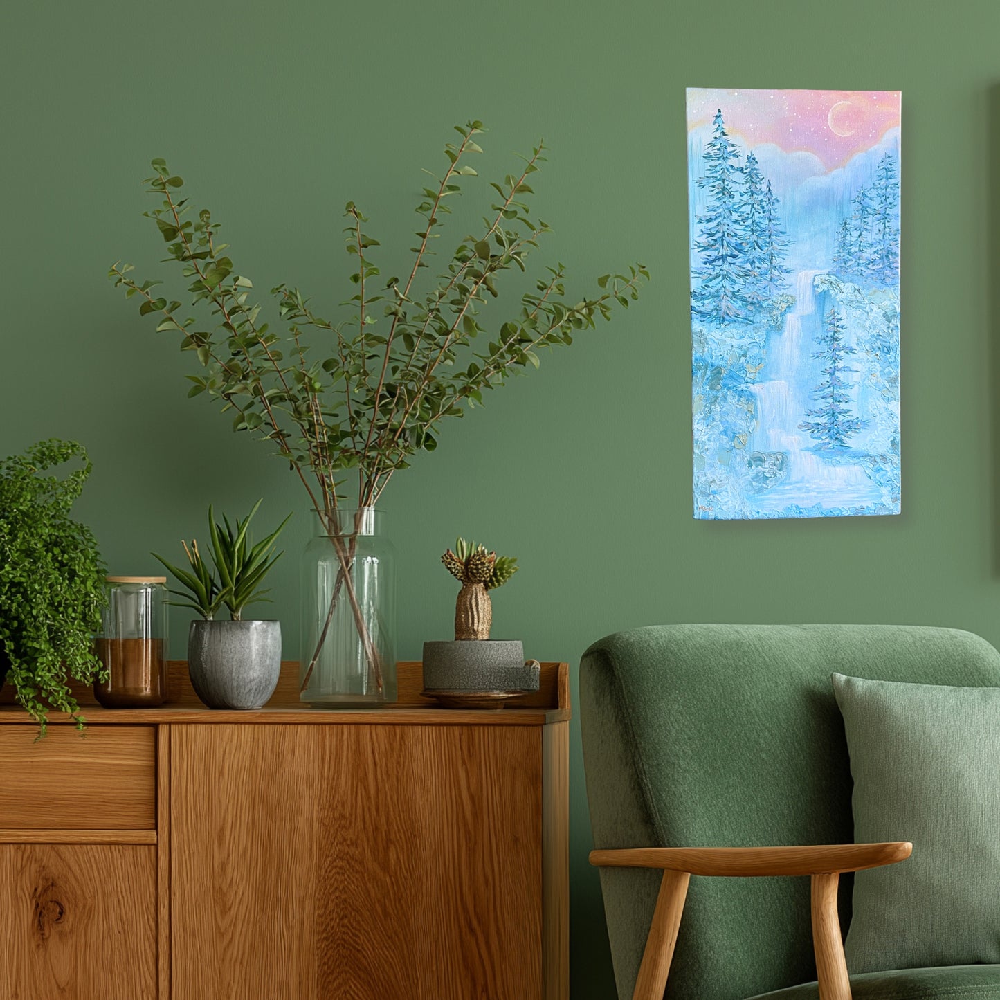 Winter Dreamfall - 10x20 Inches on Canvas