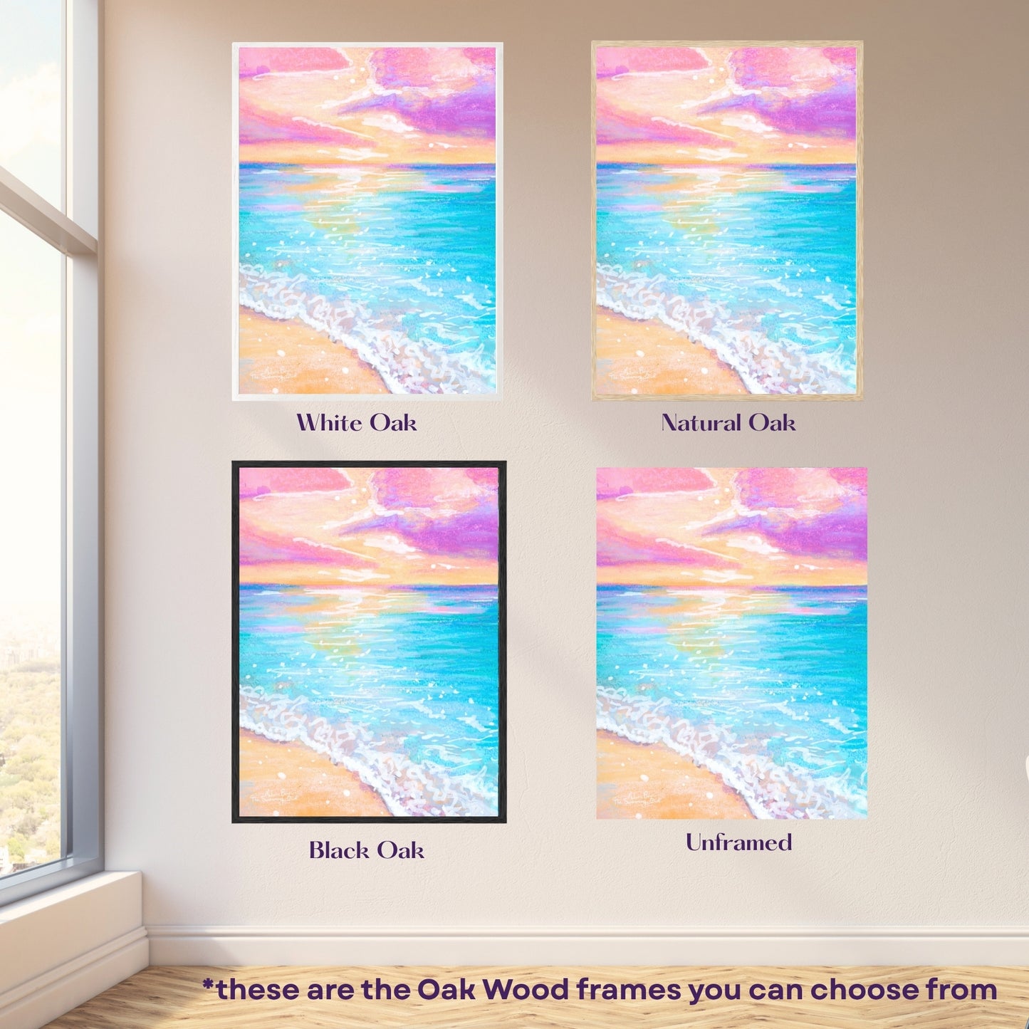 Pastel Sunset Beach Fine Art Print