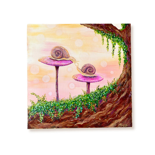 Forest Floor #4 - 10x10 Inches on Wooden Canvas