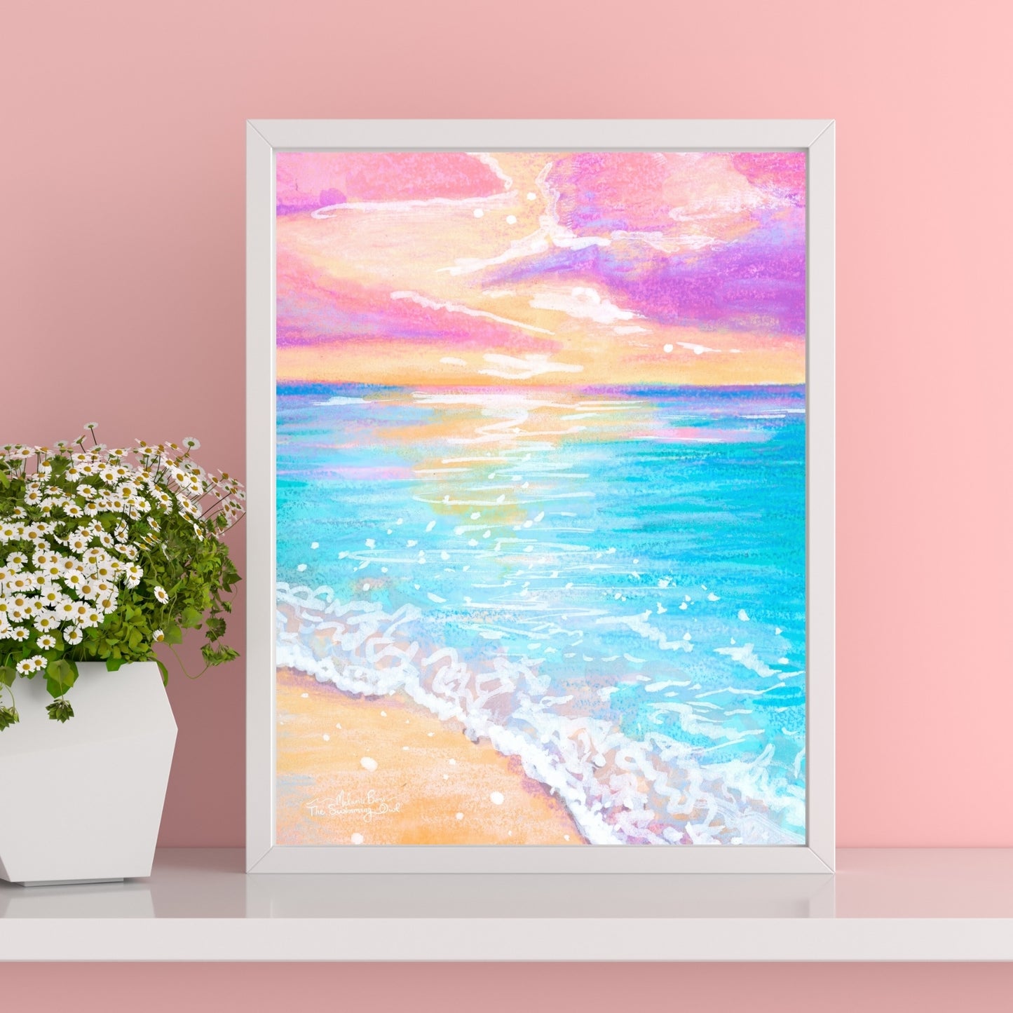 Pastel Sunset Beach Fine Art Print
