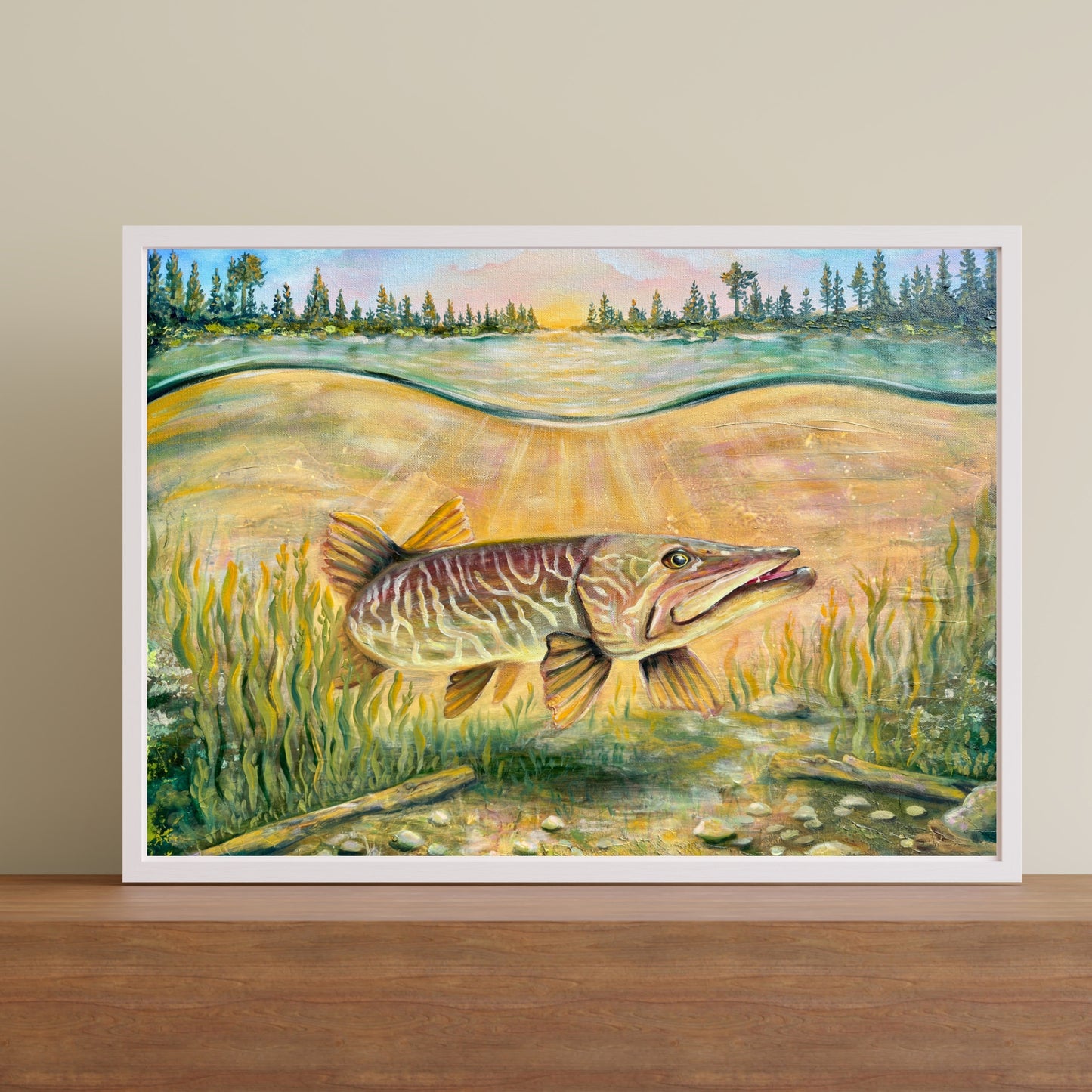 First Light Hunter - Tiger Musky Fine Art Print
