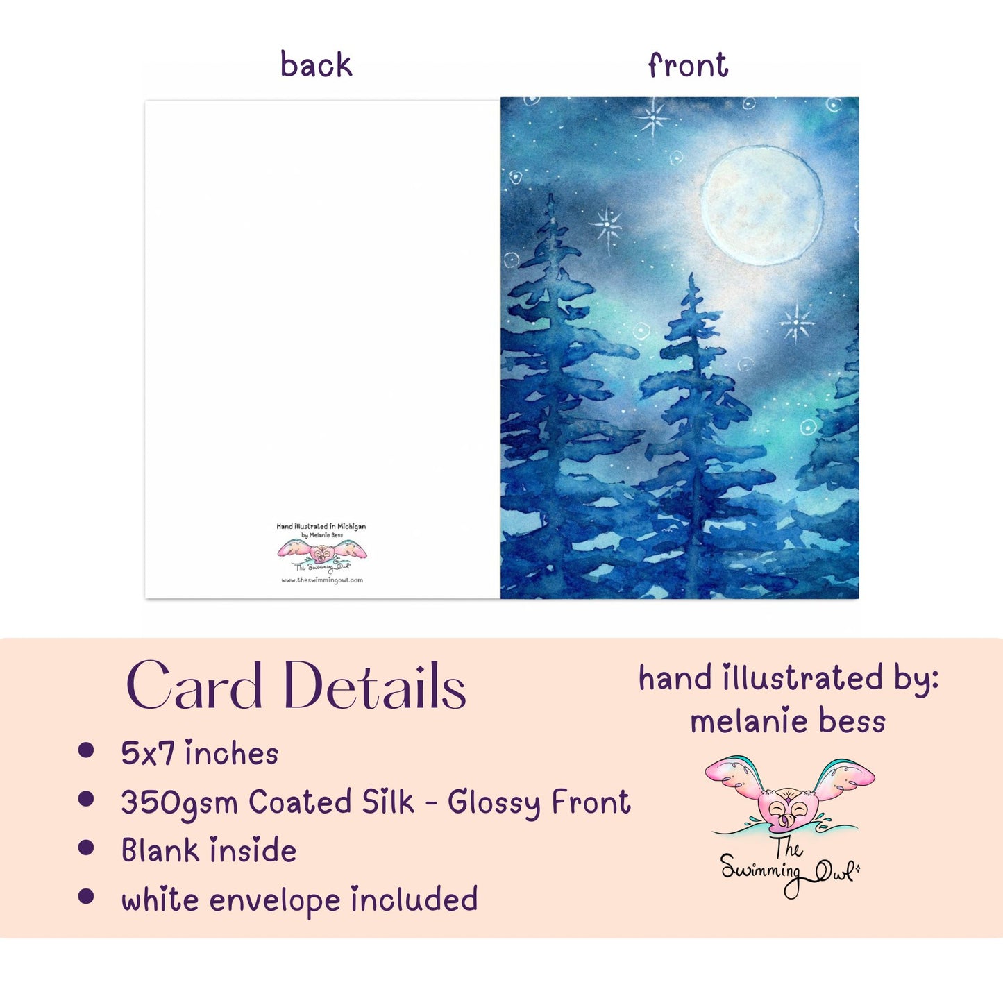 Winter Moon Greeting Card