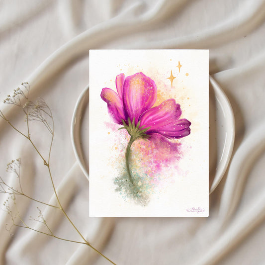 Cosmo Flower Art Print – 5x7