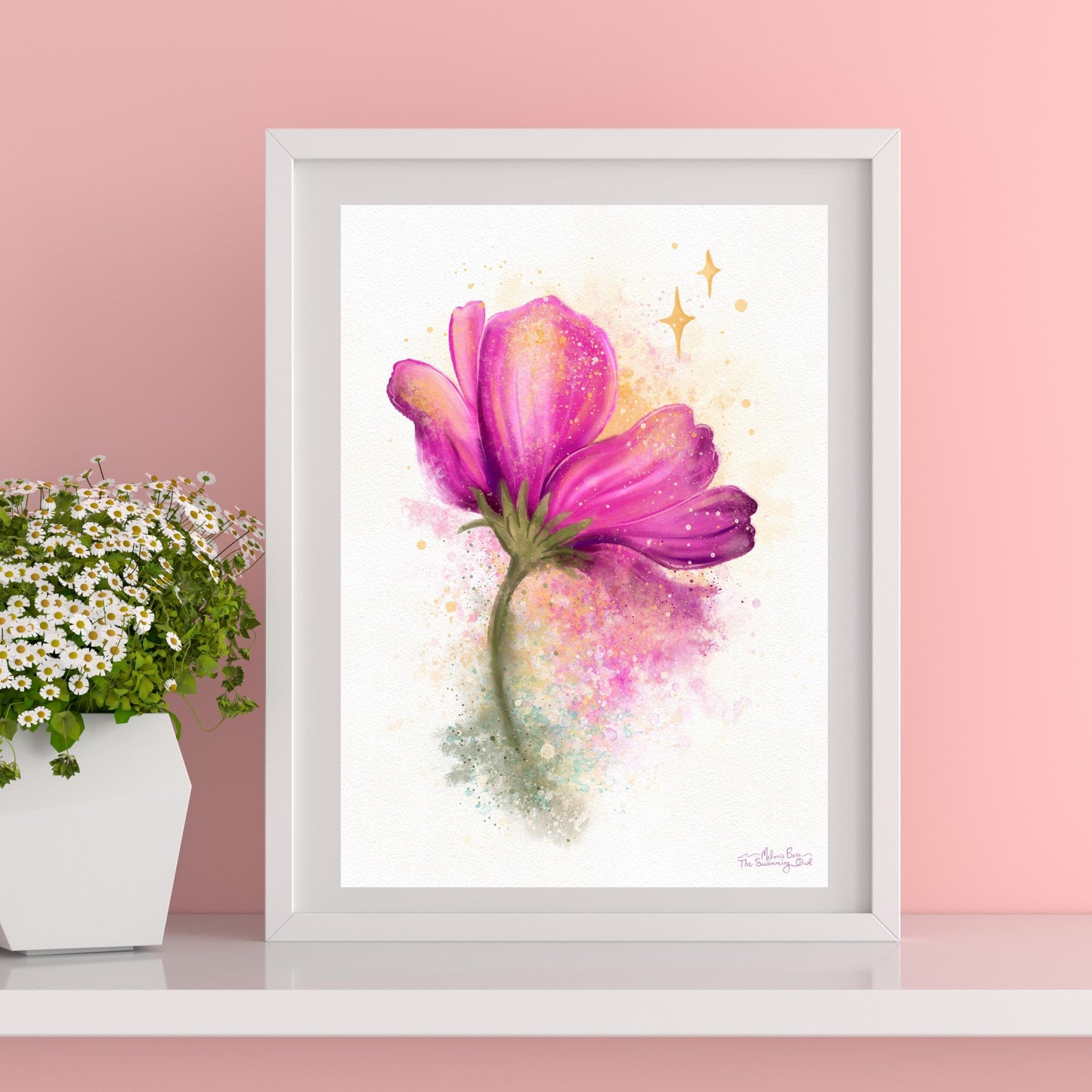 Cosmo Flower Art Print – 5x7