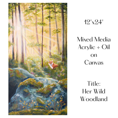 Her Wild Woodland - 12x24 Inches on Canvas