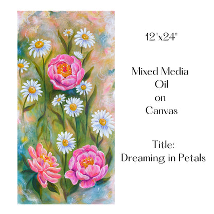 Dreaming in Petals - 12x24 Inches on Canvas