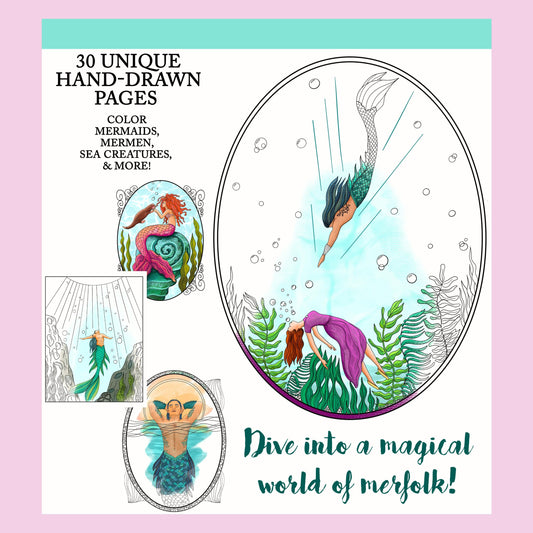 Mermaid Adult Coloring Book DOWNLOAD