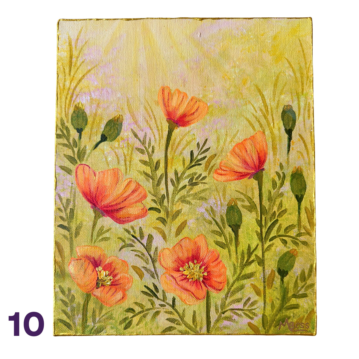 Glowing Gardens Series - 8x10 Inches Each - 10 Paintings