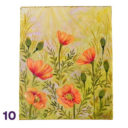 Glowing Gardens Series - 8x10 Inches Each - 10 Paintings