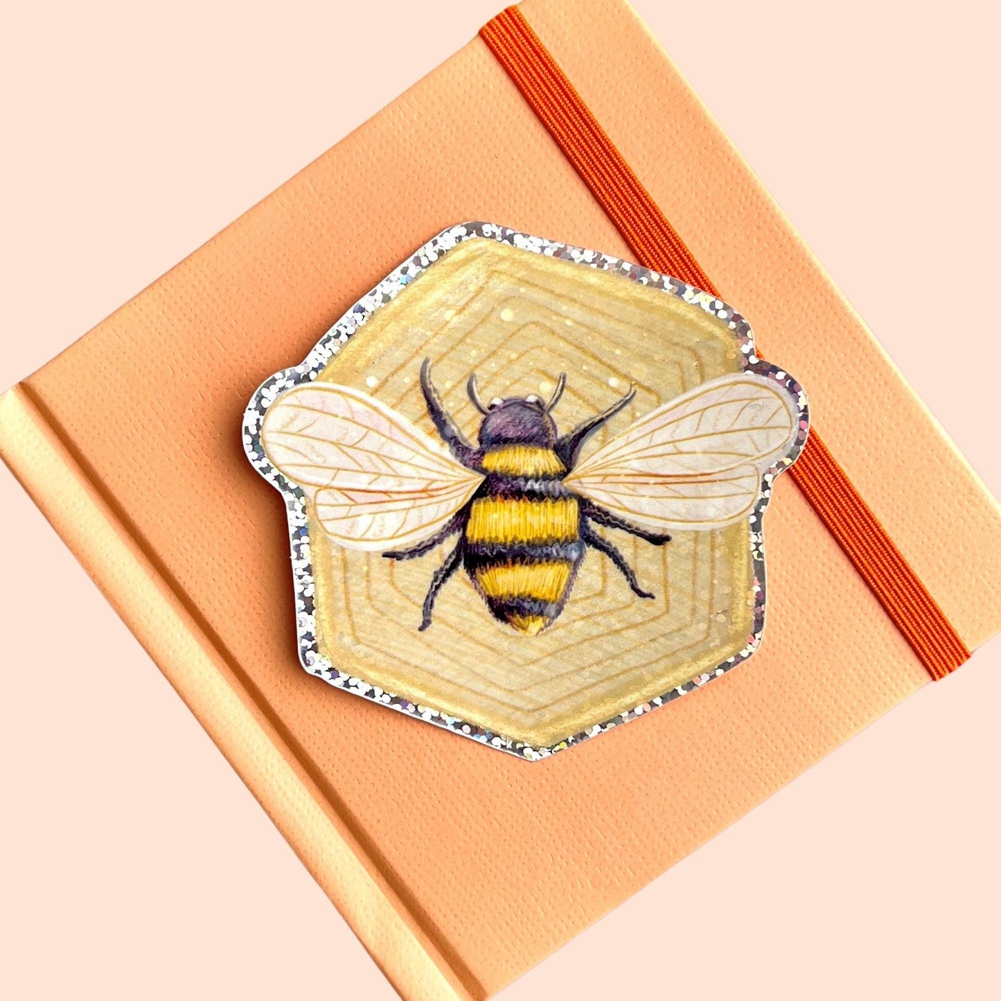 Glitter Bee Sticker