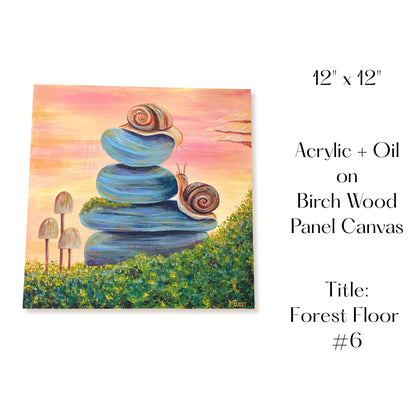 Forest Floor #6 - 12x12 Inches on Wooden Canvas