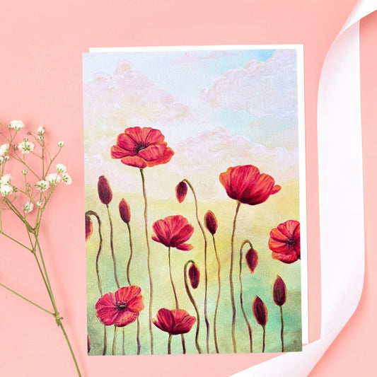 Wild At Heart Poppies Greeting Card