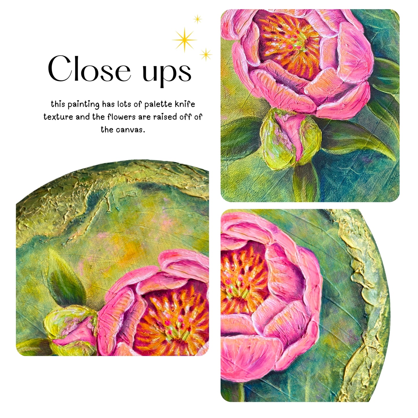 Beauty And The Moss - 12" Inch Round Canvas