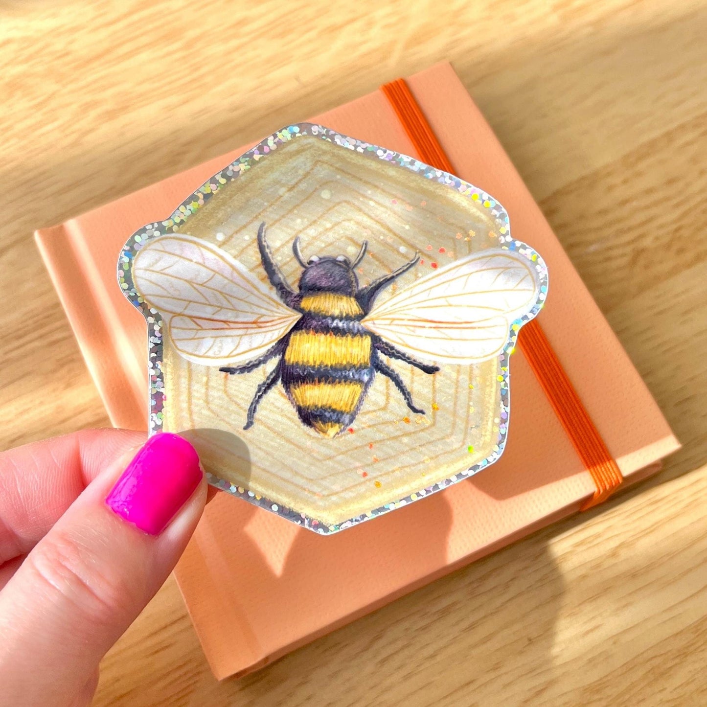 Glitter Bee Sticker