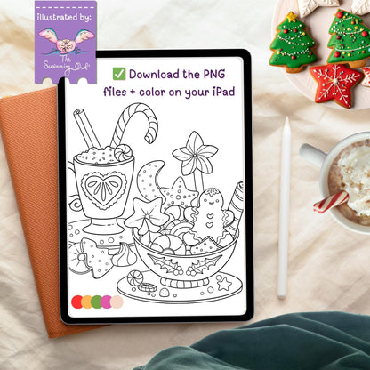 Mini Christmas Coloring Book • 5 Cute Holiday Pages DOWNLOAD