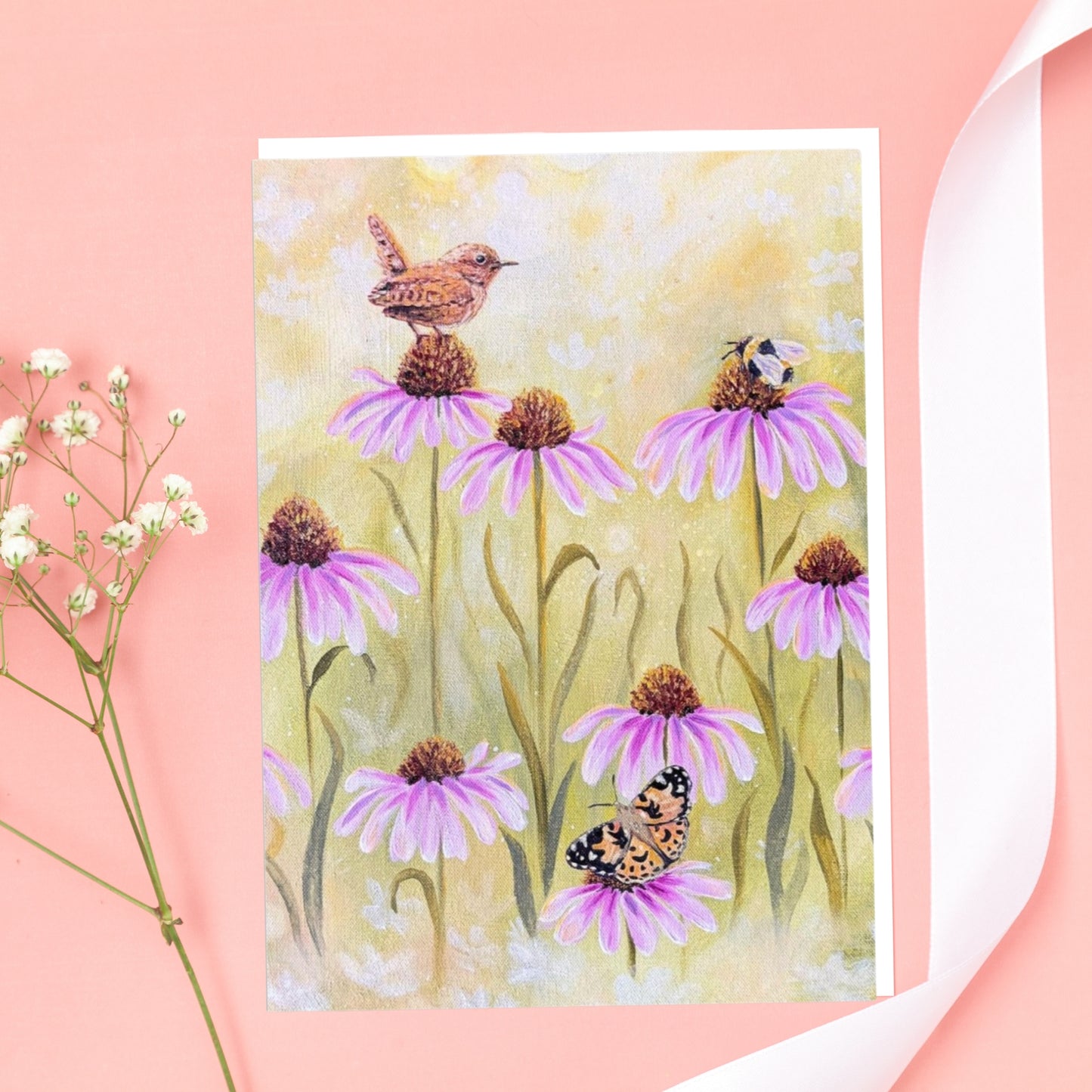 Wren in the Garden Greeting Card