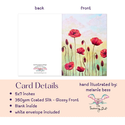 Wild At Heart Poppies Greeting Card
