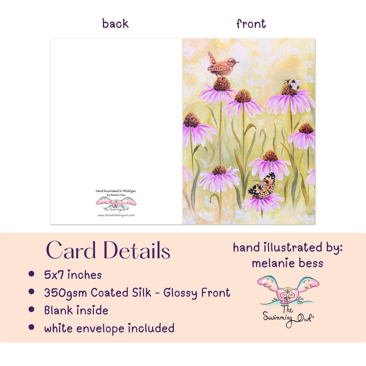 Wren in the Garden Greeting Card