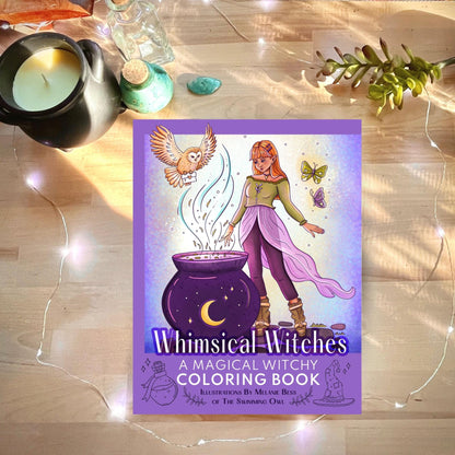 Whimsical Witches Adult Coloring Book