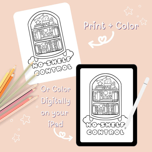 📚 No Shelf Control Coloring Page Download