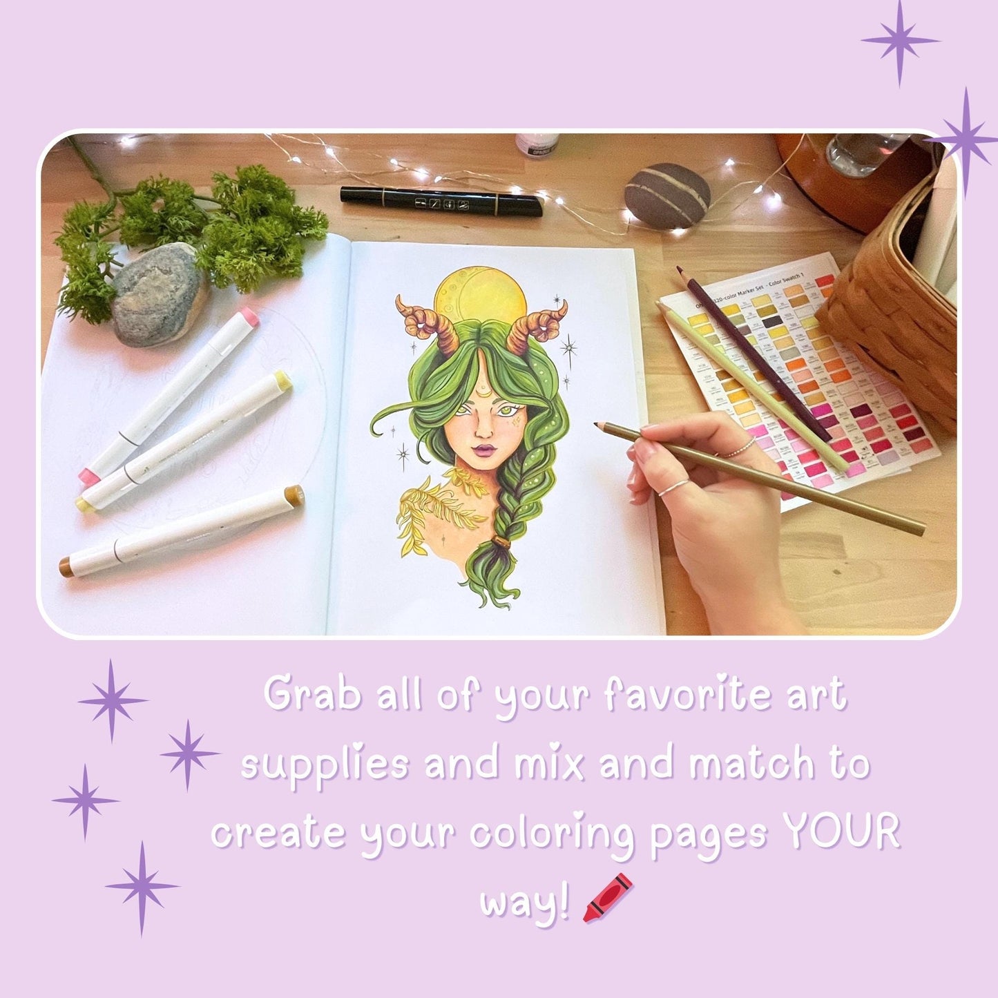 Whimsical Witches Adult Coloring Book