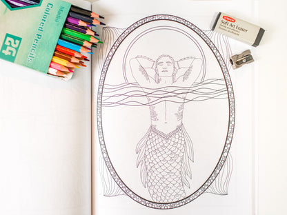 Mermaid Coloring Book For Adults