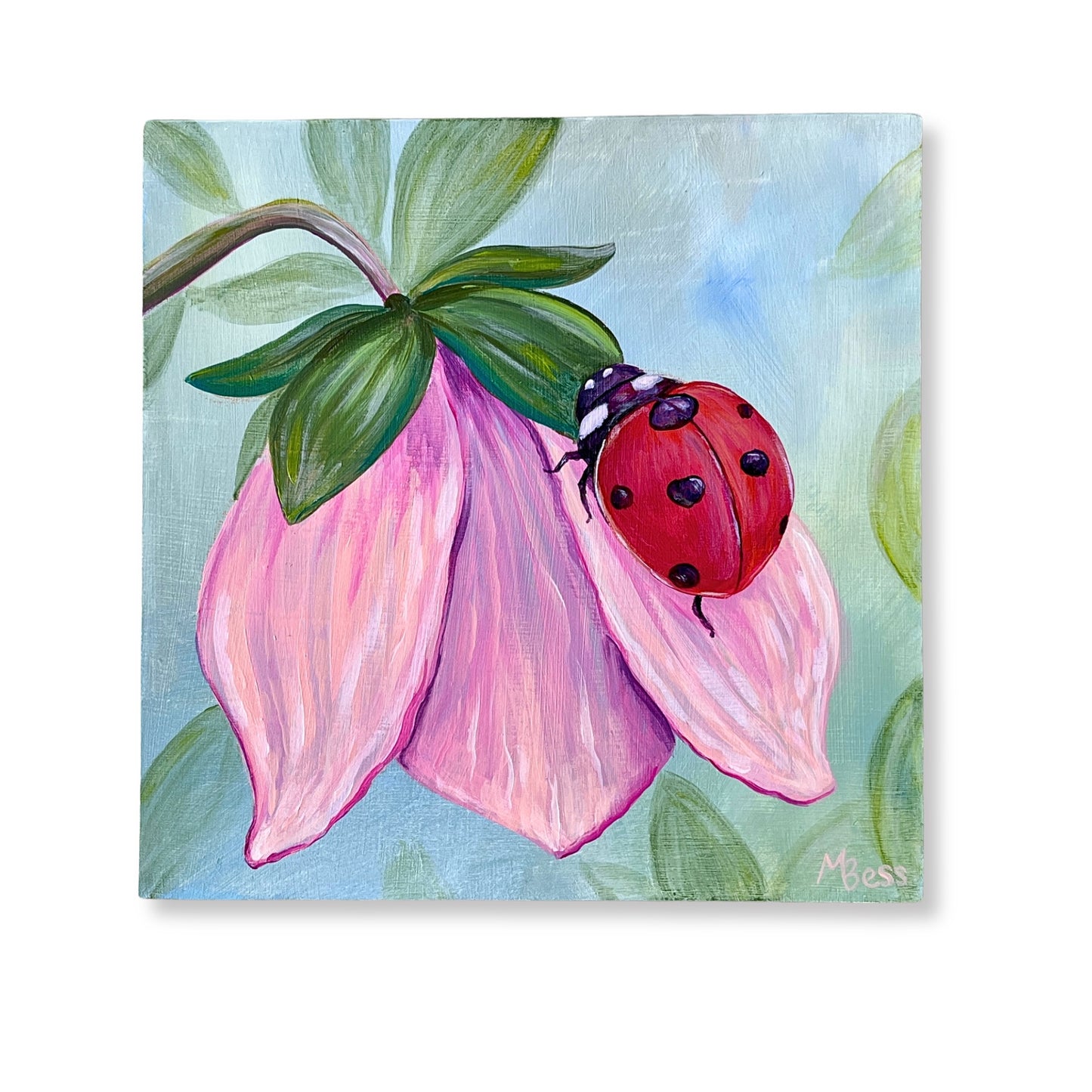 Little Lady - 8x8 Inches on Wooden Canvas