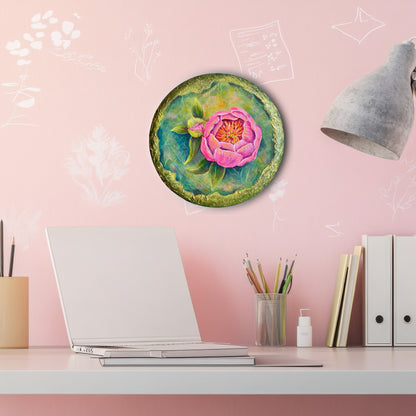 Beauty And The Moss - 12" Inch Round Canvas
