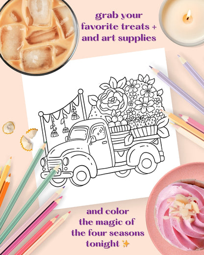 Seasons Of Whimsy Coloring Book