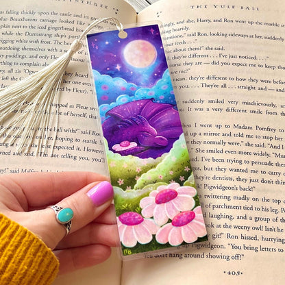 Sleeping in the Wildflowers Dragon Bookmark