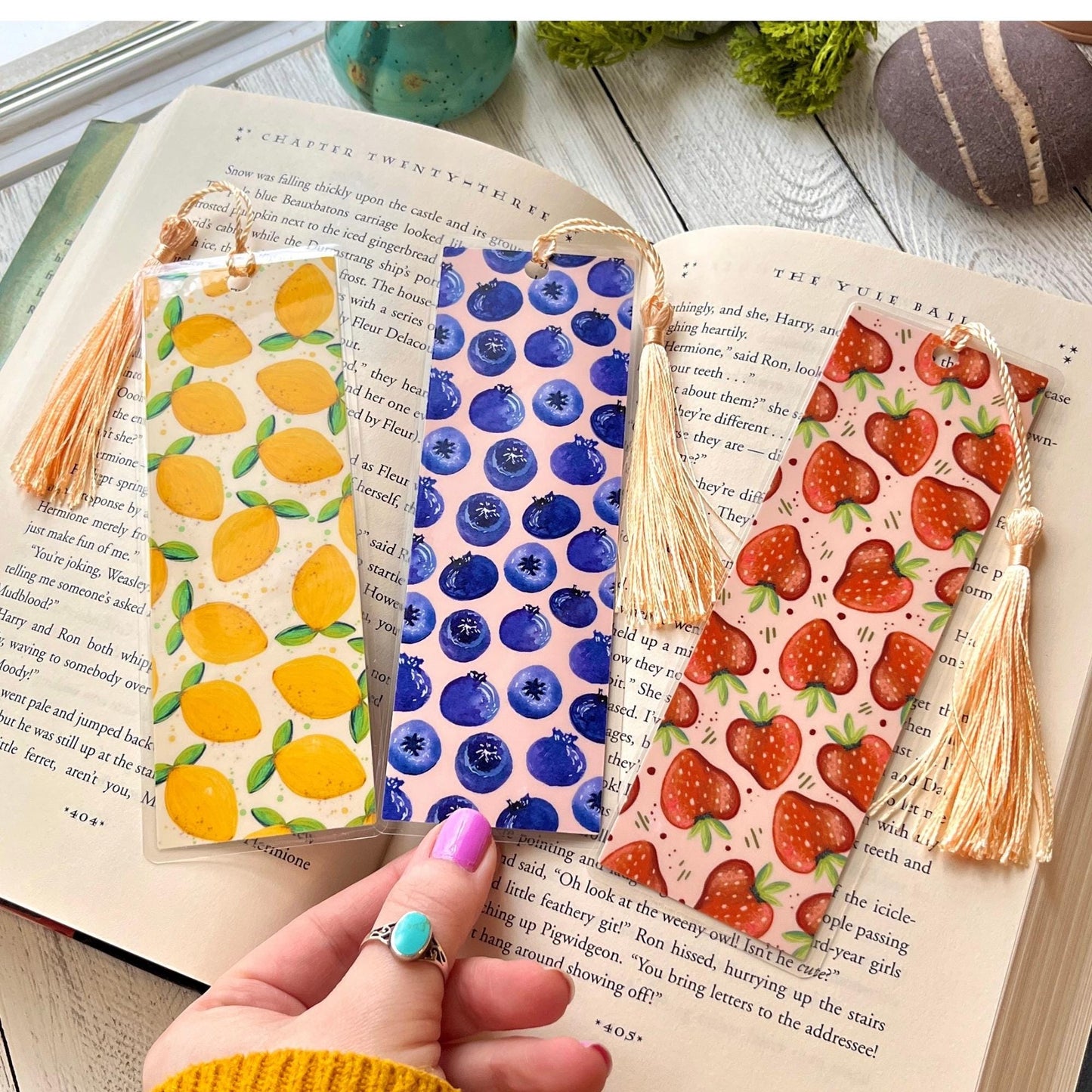 Cute Fruity Bookmark Set of 3