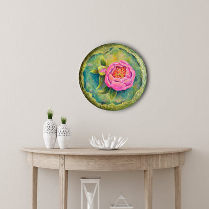 Beauty And The Moss - 12" Inch Round Canvas