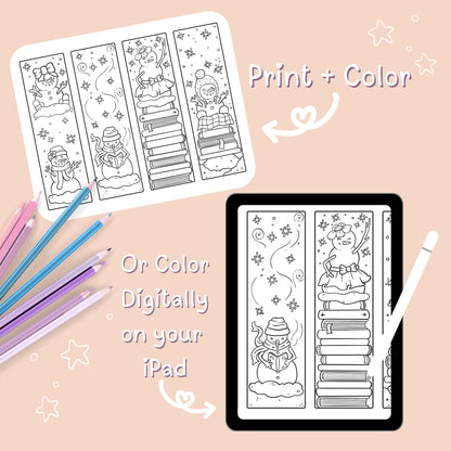 ☃️Cute Snowman Bookmarks Coloring Page Download