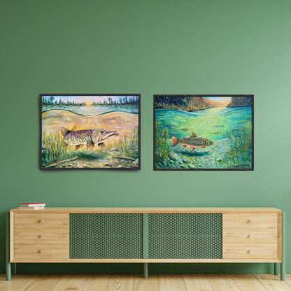 First Light Hunter - Tiger Musky Fine Art Print