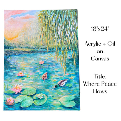 Where Peace Flows - 18x24 Inches on Canvas