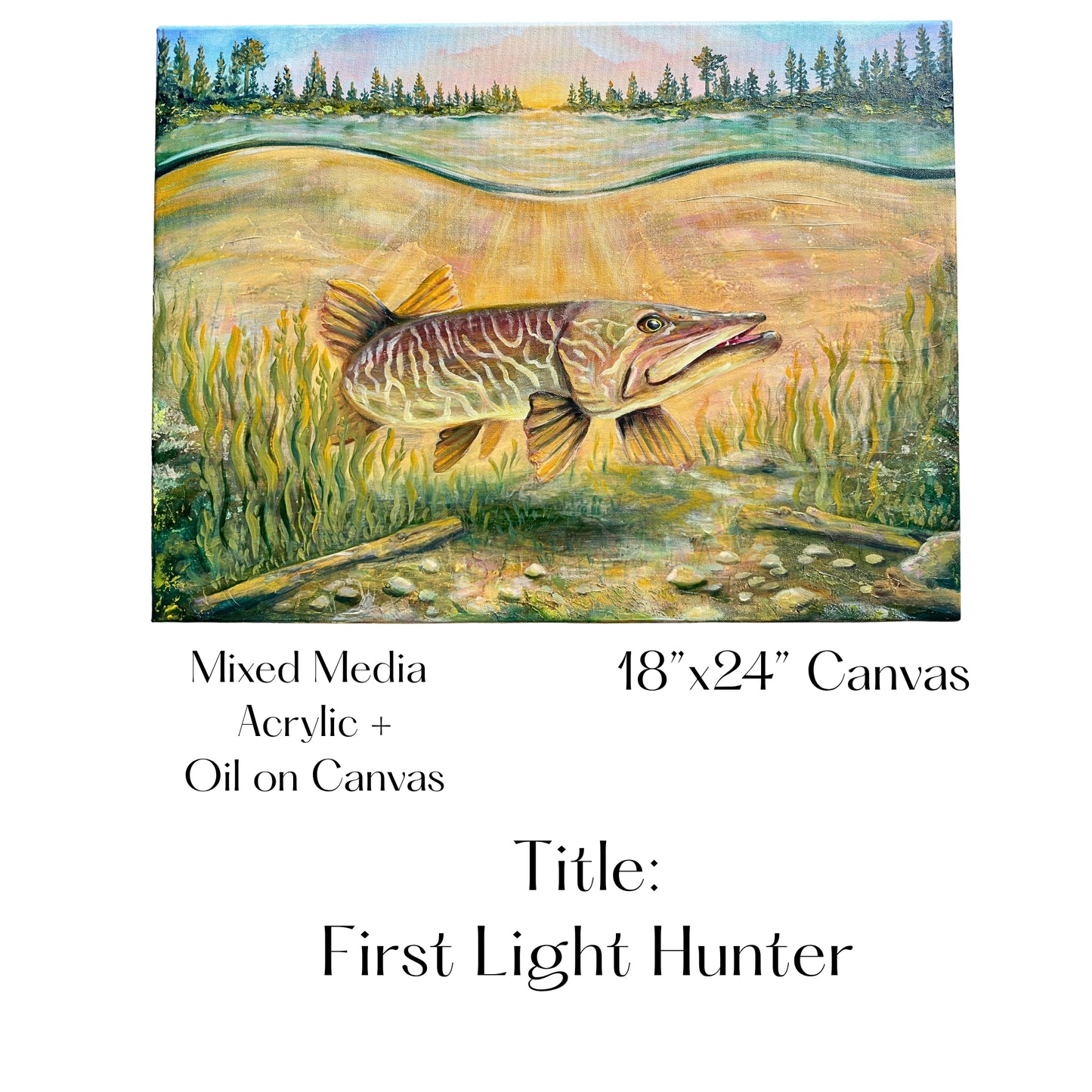 First Light Hunter - 18x24 Inches on Canvas