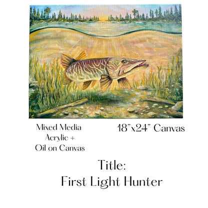 First Light Hunter - 18x24 Inches on Canvas
