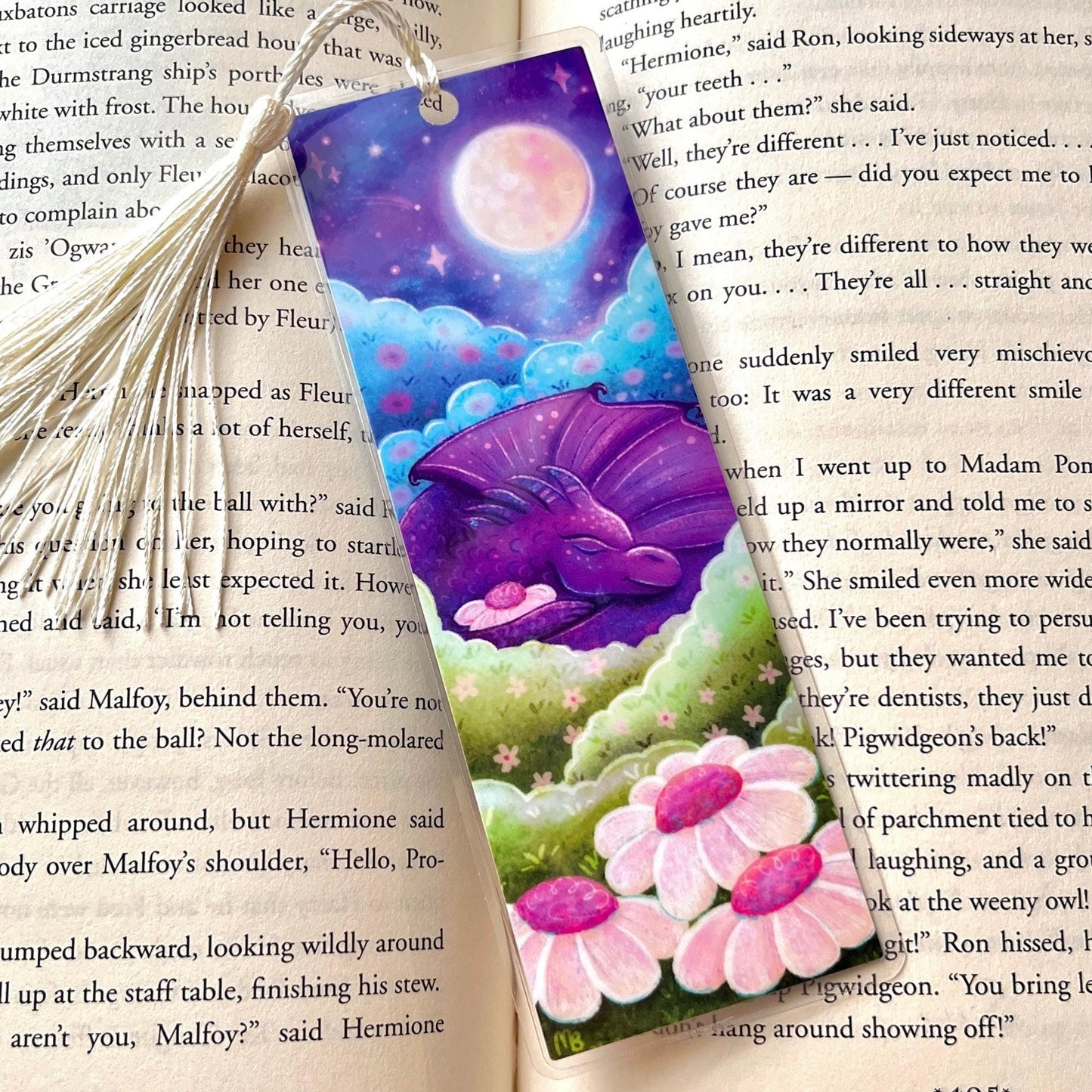 Sleeping in the Wildflowers Dragon Bookmark