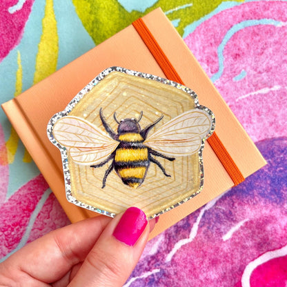 Glitter Bee Sticker