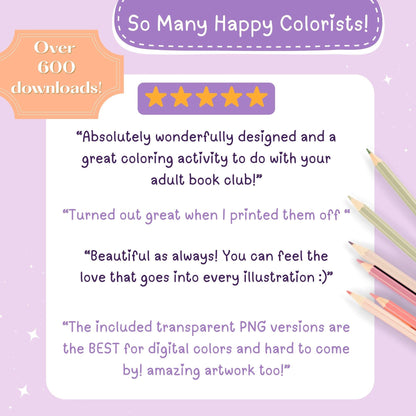 Cute Witchy Bookmarks Coloring Page