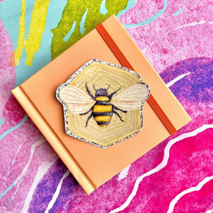Glitter Bee Sticker