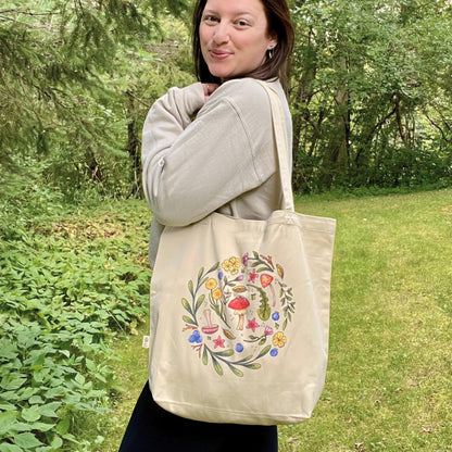Mushrooms + Wildflowers Tote Bag