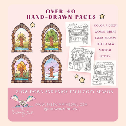 Seasons Of Whimsy Coloring Book