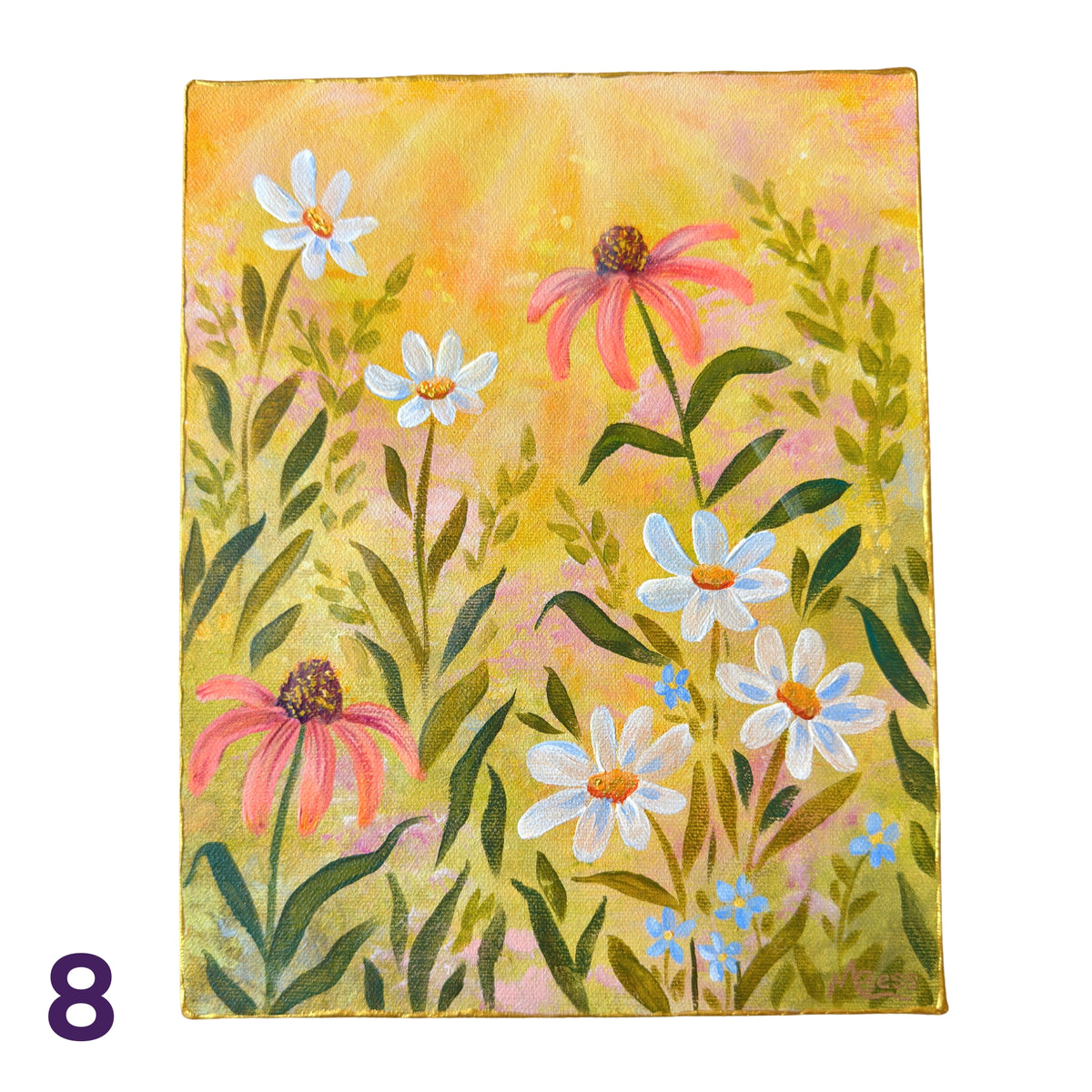 Glowing Gardens Series - 8x10 Inches Each - 10 Paintings